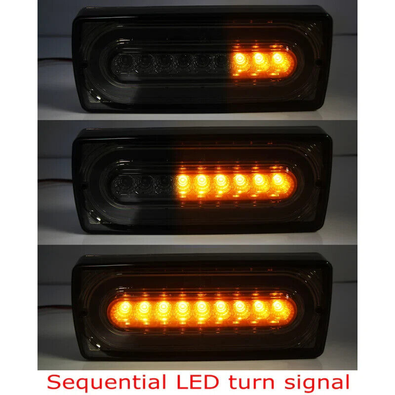 Rear Tail LED SEQUENTIAL Rear Lights 99-18 W463 G-Wagon G-Class 19 LED Indicator