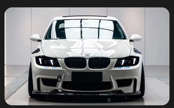 AKD Pair BMW E90 05-12 LED DRL Dynamic Lightbar Headlights LHD