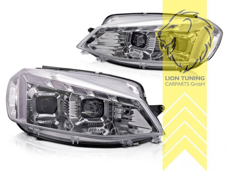 LT Pair LED DRL Lightbar Headlights VW Golf 7 Limo Variant Facelift 7.5 17+ LHD