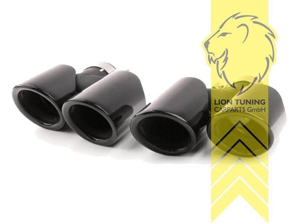 LT Stainless tailpipes exhaust dual covers trims Porsche Macan 95B 14-17 black