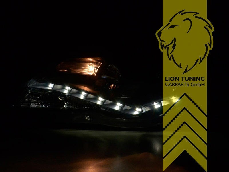 LT Pair LED Lightbar DRL Lightbar Headlights VW Tiguan chrome 07-11 H7 / H1 LHD