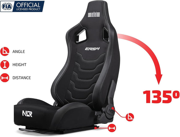 NLR ERS4 Elite x1 Universal Bucket Sports Seat Black Car Racing Simulator Sim