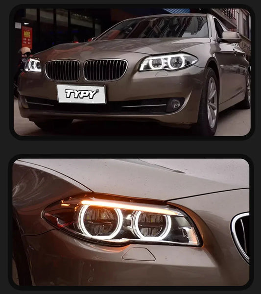 TYPY Pair 10-16 BMW 5 Series F10 LED DRL Dynamic Headlights Euro Xenon Halog LED