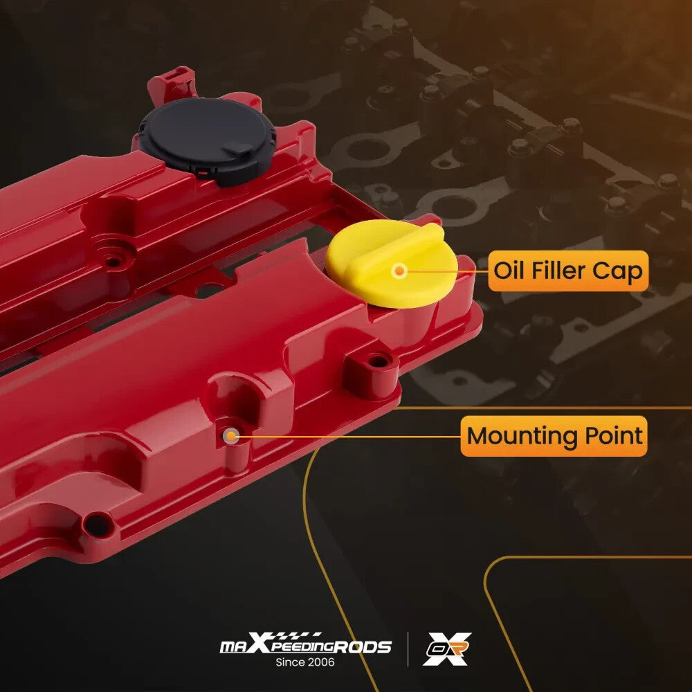 MXPR Aluminium Red Engine Valve Cover Chevy Cruze Sonic Volt 1.4L 11-19