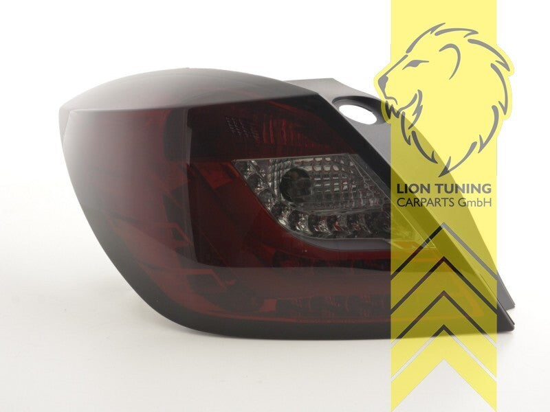 LT Pair LED DRL Lightbar Rear lights Vauxhall Opel Astra H GTC 05+ red black LHD