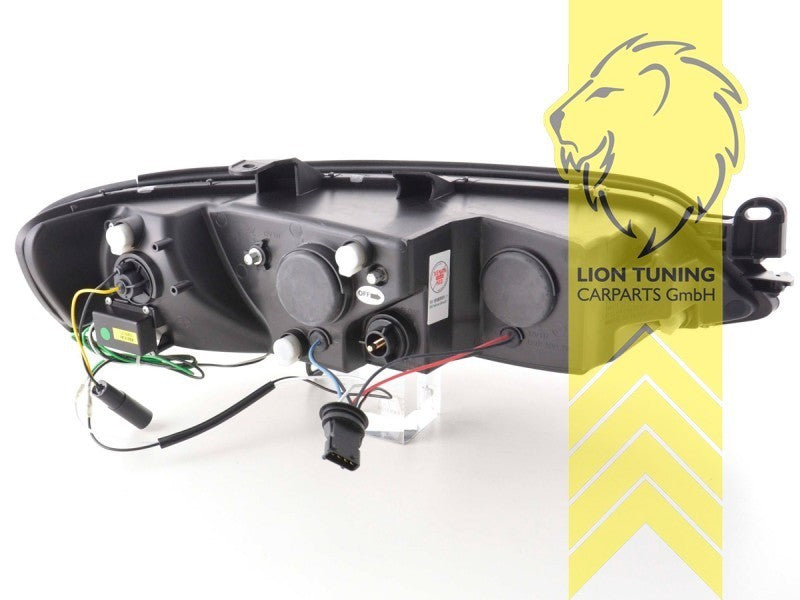 LT  Halogen H1 & LED Halo Headlights Opel Vectra B notchback Caravan chrome LHD