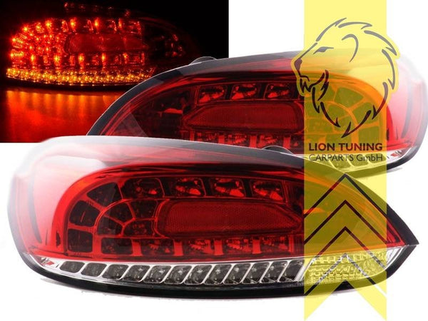 LT Pair LED Lightbar Rear Lights Tail VW Scirocco 3 137 138 08-14 red white LHD