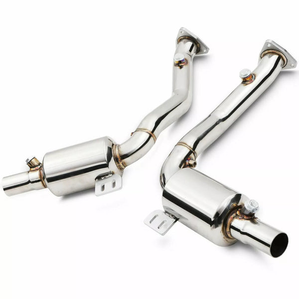Porsche Boxster 986 2.5 2.7 3.2 S T304 Stainless Sports Exhaust Rear Decat Cat Derestricted Downpipes for Track Street Road catalytic converter bypass pipe