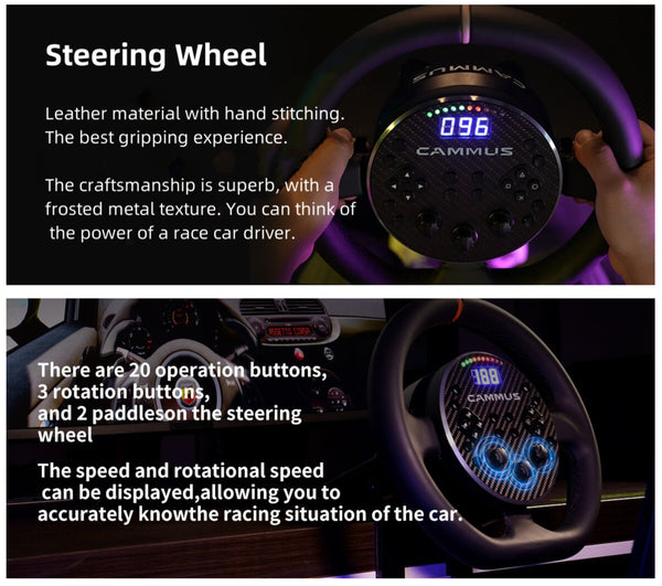 Global First CAMMUS C5 Direct Drive Racing Sim Simulator Steering Wheel