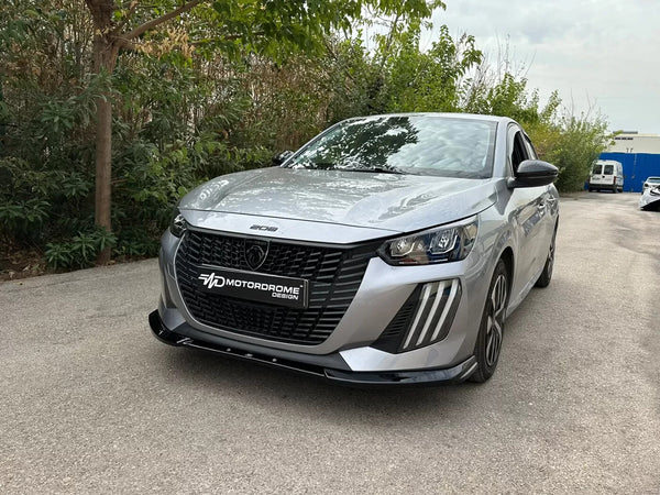 Motordrome Front Bumper Lower Splitter Peugeot  Peugeot 208 Mk2 FL Gloss Black