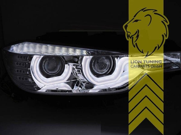 LT LED DRL Lightbar Halogen Headlights BMW F30 Sedan F31 Touring black 11-15 LHD