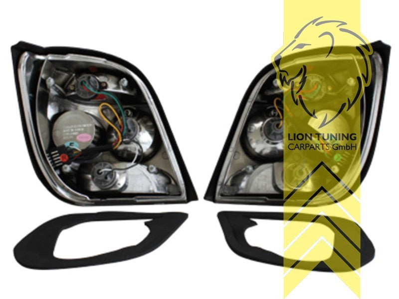 LT Pair LED Lightbar DRL Rear Lights Tail Ford Fiesta 3 GFJ black 89-95 LHD