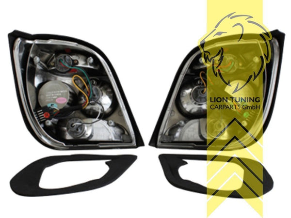 LT Pair LED Lightbar DRL Rear Lights Tail Ford Fiesta 3 GFJ black 89-95 LHD