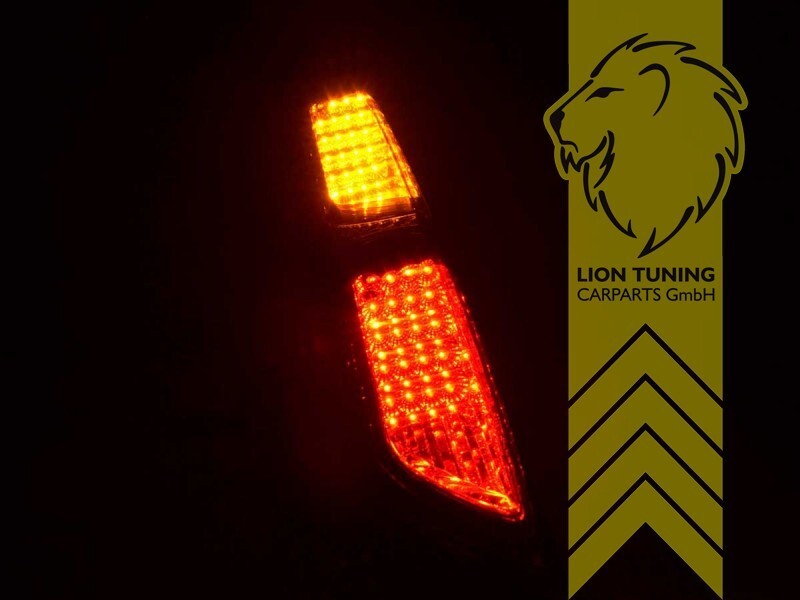 LT Pair LED Lightbar Rear lights Ford Focus 2 DA 04-08 hatchback black LHD