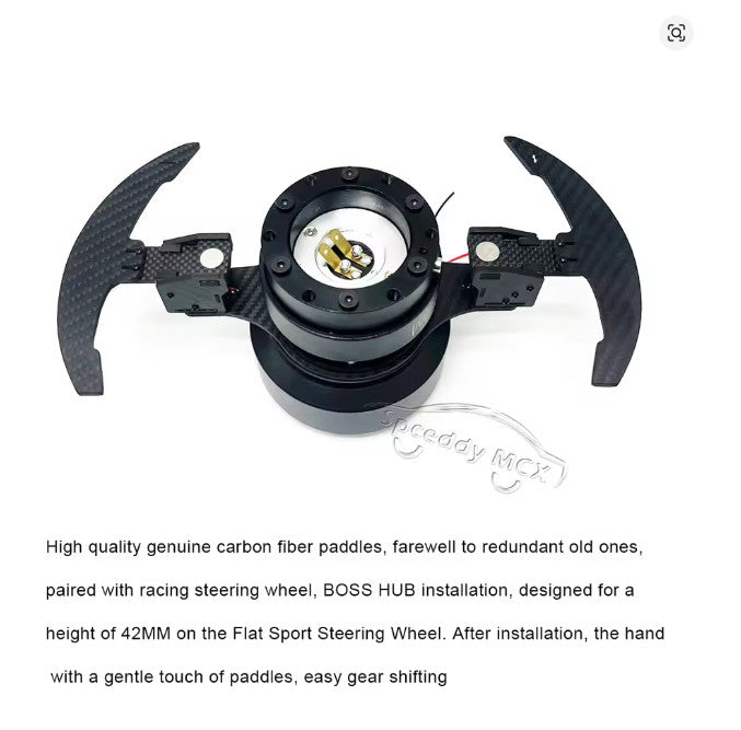 Universal Car Steering Wheel Real Carbon Bracket Shift Flappy Paddles For Gear Shift + / - Up Down Gears