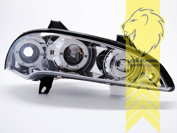 LT Pair LED DRL Lightbar Headlights Opel Vauxhall Tigra A 1 94-00 chrome LHD