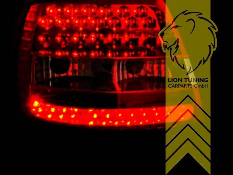 LT Set LED DRL Lightbar Rear Lights Tail Audi A4 B5 8D 94-01 sedan red black LHD