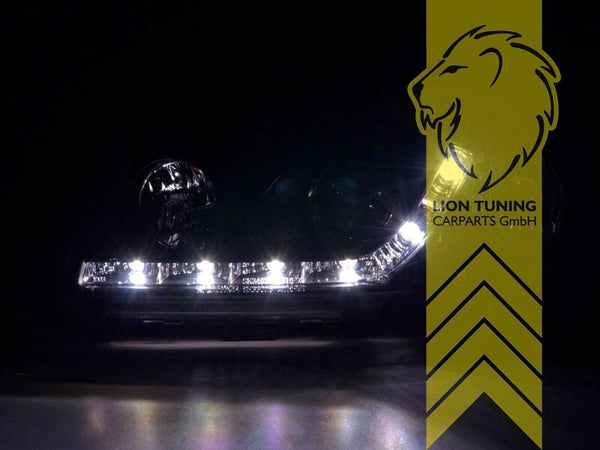 LT Set LED DRL Lightbar Halo Headlights Opel Vauxhall Astra F 91-94 Chrome LHD