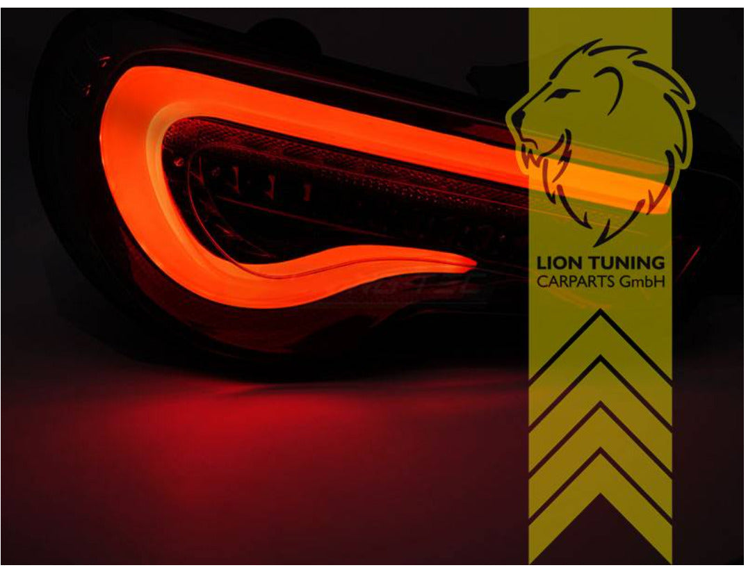 LT LED DRL DYNAM Lightbar REAR LIGHTS Tail Lamps Toyota GT86 12+ black smoke LHD