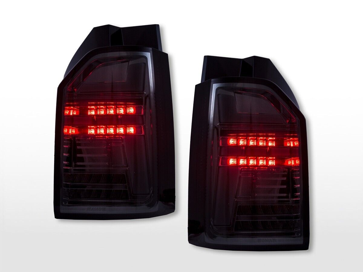 FK LED Light Bar Rear Lights Dynamic VW Transporter T6 Tailgate 16-21 Smoke LHD