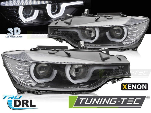 TT LED Lightbar Headlights BMW F30 F31 U-TYPE HID 11-15 Xenon Not AFS D1S LHD