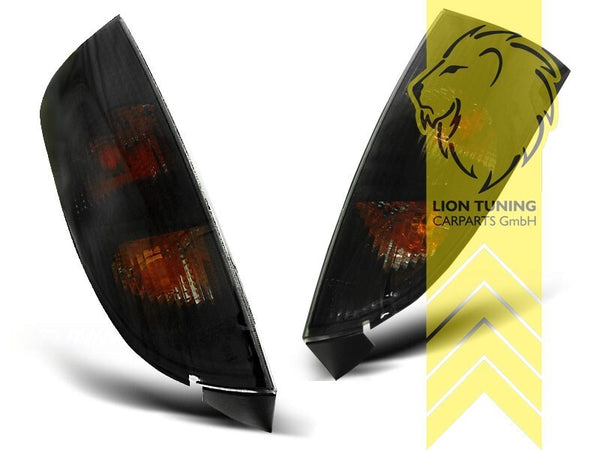LT Pair Halogen Rear lights Ford Focus 1 DAW DBW hatchback black smoke LHD
