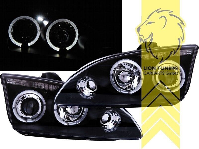 LT LED DRL Lightbar Headlights Ford Focus 2 MK2 DA 08-11 Sedan SW HB Black LHD