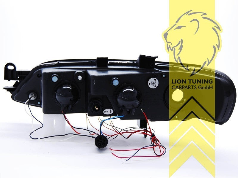 LT Pair LED Halogen Halo Ring Headlights Opel Vectra B 99-02 sedan caravan LHD