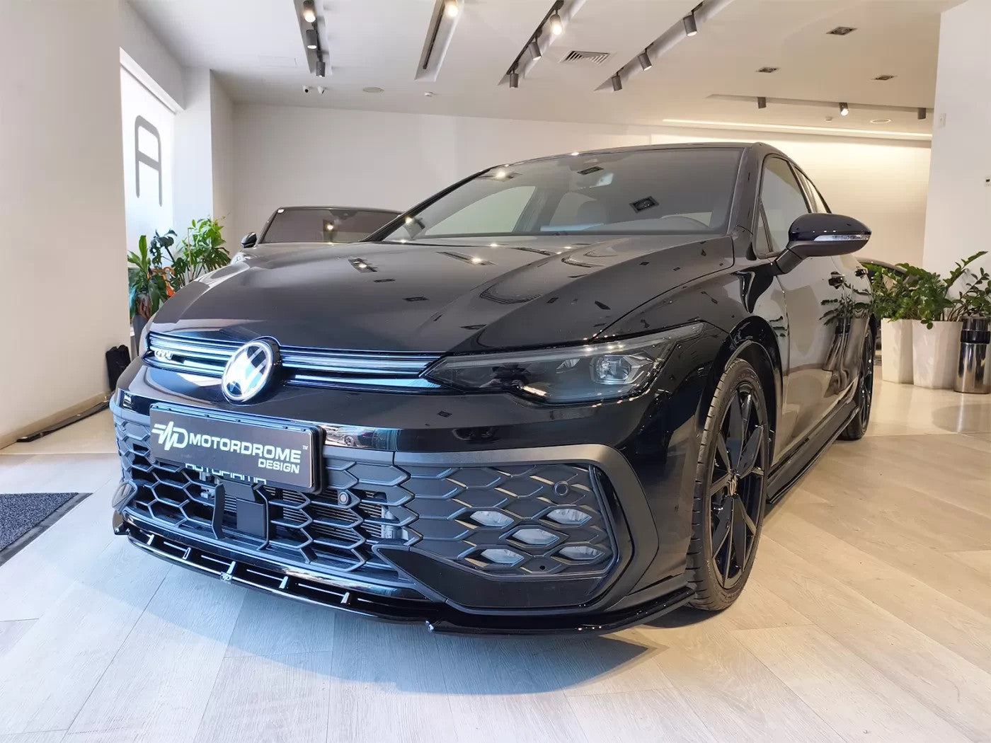 Motordrome Front Bumper Splitter  Golf Mk8 Facelift GTI GTE R-Line Black Gloss