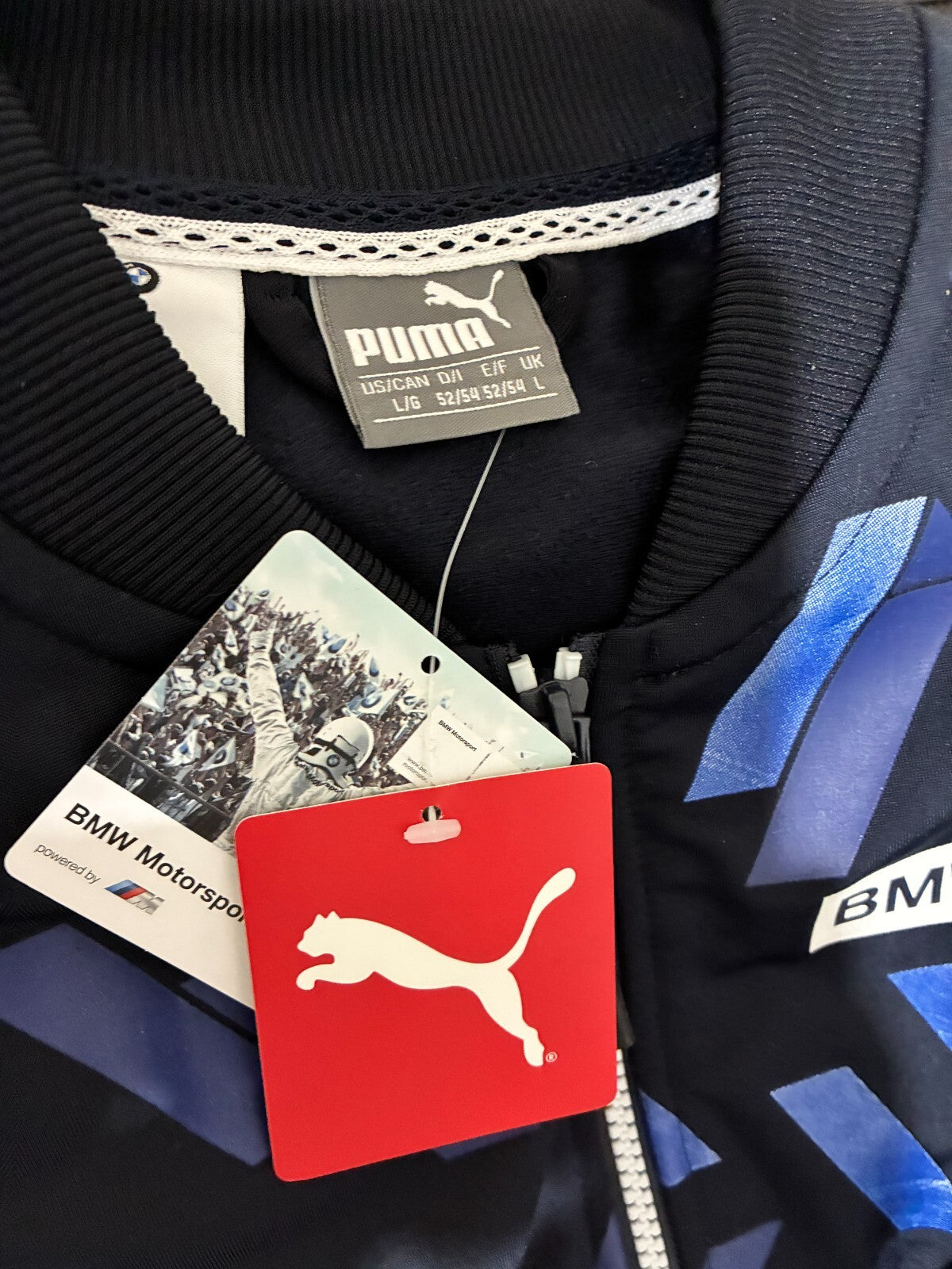 BNWT Official BMW M Motorsport Puma Tracksuit Top Jacket L Large Navy Mens Merch