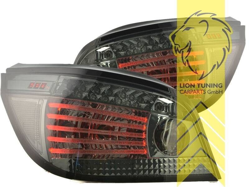 LT Pair LED REAR LIGHTS Lightbar BMW 5-Series E60 Clear Black Smoke 07-10 LHD