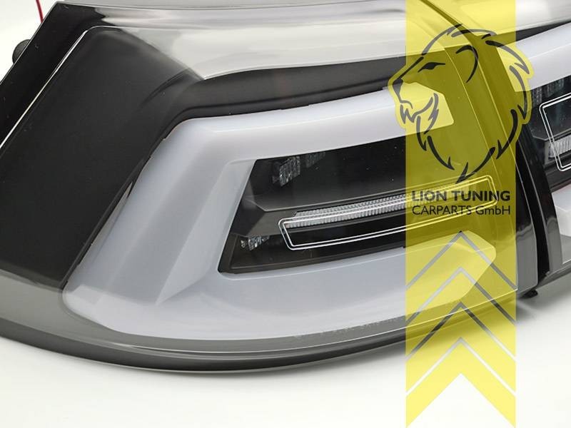 LT Pair LED DRL Lightbar REAR LIGHTS Tail VW Golf 7 BA5 17+ Facelift black LHD