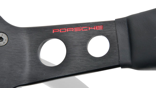 Genuine Porsche Momo Classic performance steering wheel black leather stitching