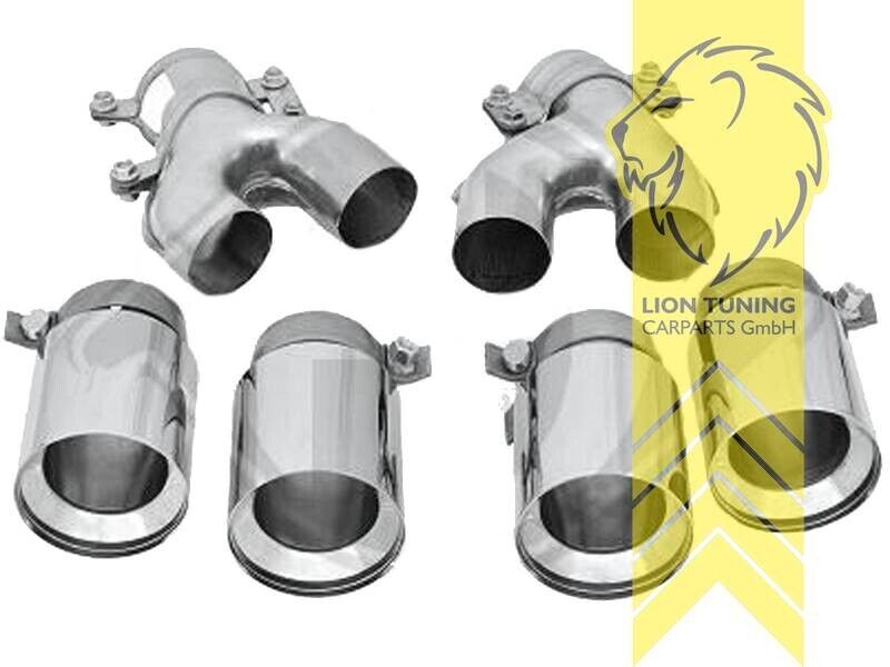 LT Stainless tailpipes exhaust Backbox covers trims BMW F10 F11 for M-package