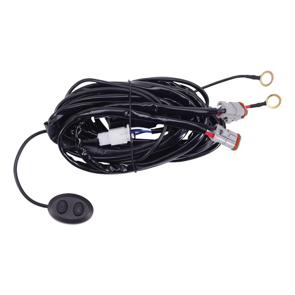 MXPR 5" 212W LED Headlights Fog Lights Spot Beam RGB DRL Round Pod Lamps