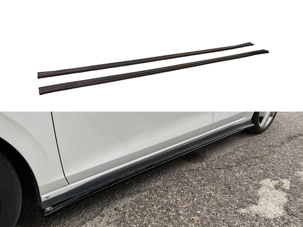 Motordrome Side Skirts Extensions Golf Mk8 GTI GTI Clubsport R-Line Gloss Black
