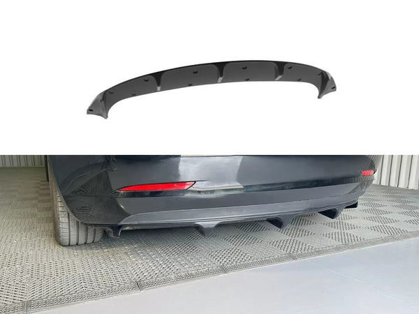 Motordrome Design Rear Bumper Diffuser Tesla Model 3 17-23 ABS Gloss Black