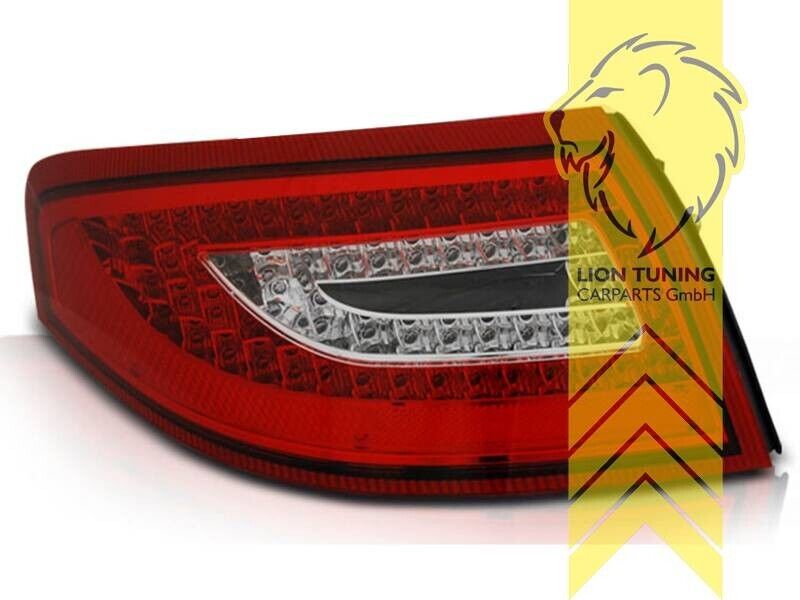 LT Pair LED DRL Lightbar Rear Tail Lights Porsche 911 999 Red Clear 97-06 LHD