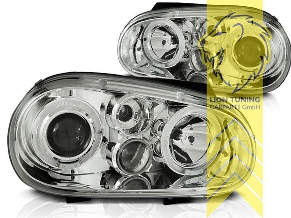 LT Pair LED DRL Halo Ring Headlights VW Golf 4 MK4 97-06 Limo Variant Cabrio LHD