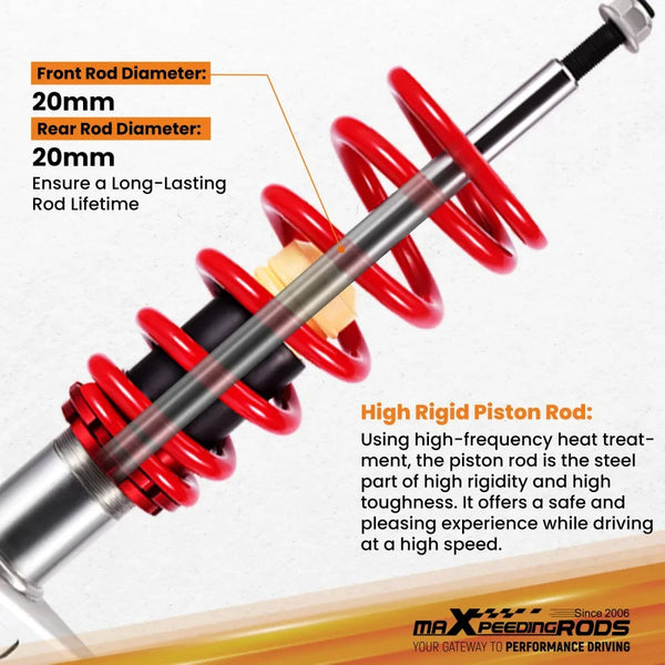 MXPR Lowering Coilovers VW Transporter T6 T6.1 Van T26 T28 T30 2015-2024 2.0 TDI