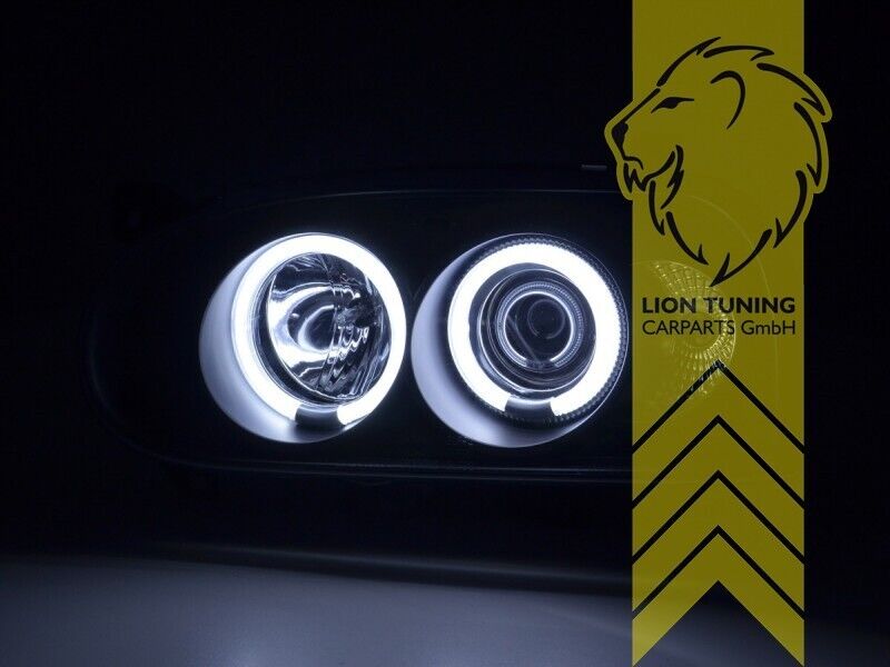 LT Pair LED DRL CCFL Ring Headlights VW Golf 3 Limousine Variant Cabrio LHD