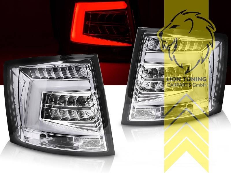 LT Pair LED Lightbar Rear Lights Skoda Octavia 3 5E 5E5 13-17 chrome clear LHD