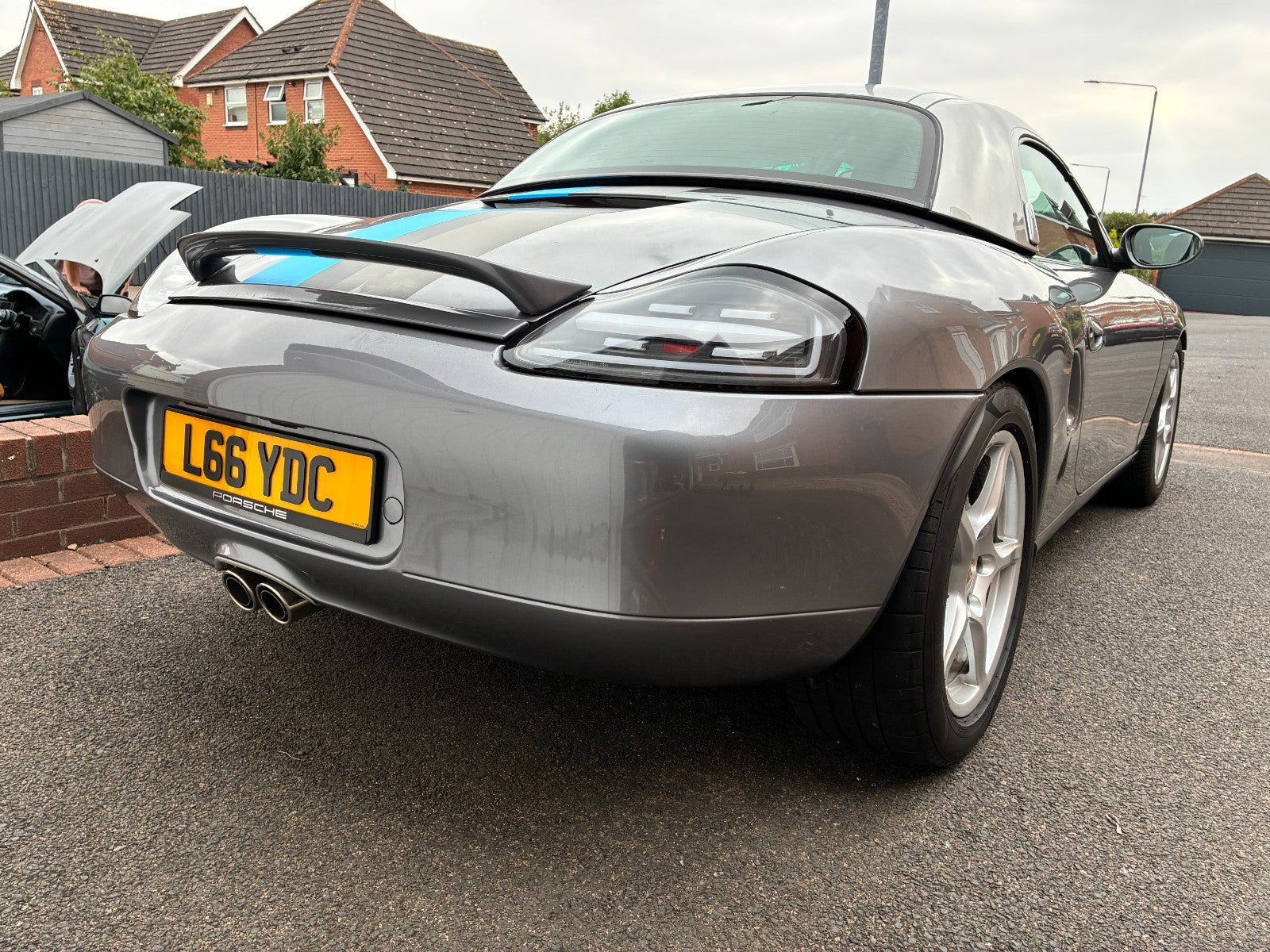 Grey PORSCHE Boxster 986 Rear Spoiler 996 911 Cayman 987 Rear Wing PAINT DAMAGE