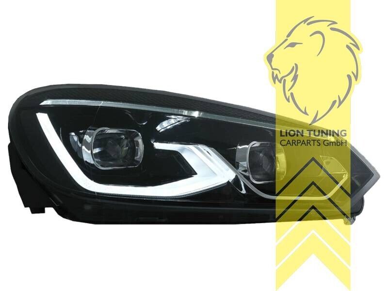 LT LED DRL Lightbar Headlights VW Golf 6 08-13 Sedan Cabrio Variant dynamic LHD