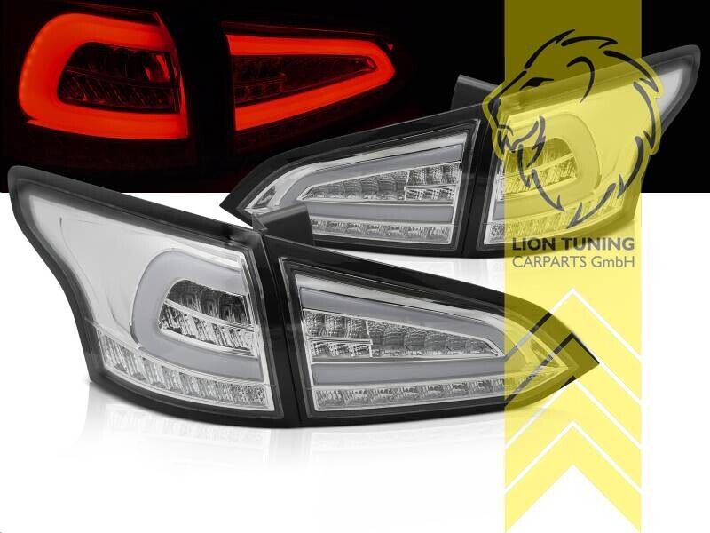 LT Pair LED Lightbar Rear lights Ford Focus 3 MK3 11-18 station wagon chrome LHD