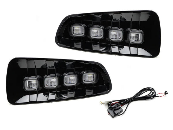 White Amber 10-14 Ford Raptor Sequential Switchback LED DRL Fog Light & Indi Kit