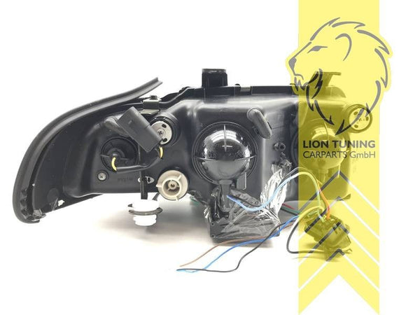 LT Pair LED DRL Lightbar Halo Headlights Audi A4 B5 99-01 Sedan Avant chrome LHD