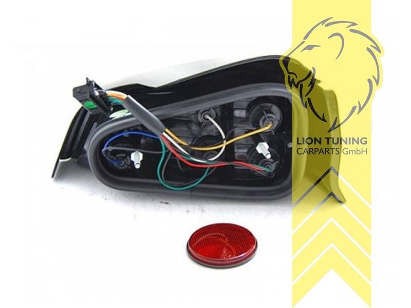 LT Pair Rear Lights Tail Lamps Peugeot 106  2 1 96-04 red black smoke LHD