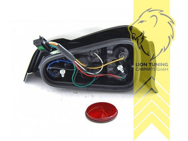 LT Pair Rear Lights Tail Lamps Peugeot 106  2 1 96-04 red black smoke LHD