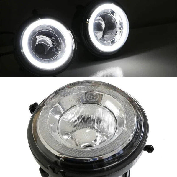 Direct Fit Front Bumper Clear LED Halo Fog Lamp Lights Gen2 MINI MK2 R55 R56 R57 R59 R60 R61 Cooper JCW